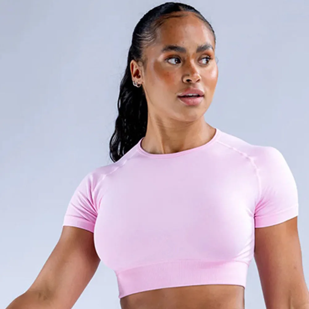 قصيرة الأكمام المحاصيل الأعلى للنساء Wotkout اليوغا أعلى قمصان خفيفة الوزن سلس رياضة المحاصيل الأعلى مضلع Underbrand قميص رياضي #4