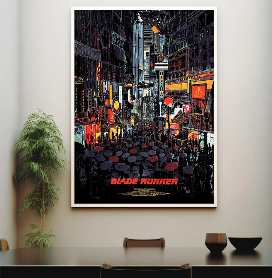 الكلاسيكية الرجعية المستقبل الفيلم بليد عداء 2049 المشارك يطبع حائط لوح رسم صورة فنية غرفة المعيشة بار نادي مقهى ديكور المنزل #1