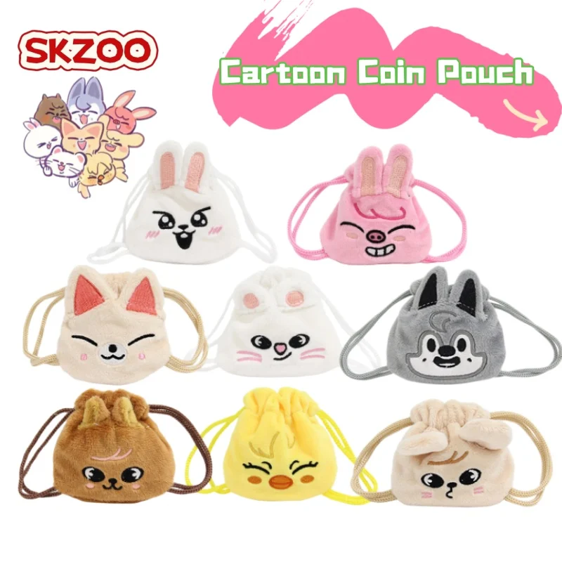 

Skzoo Dwaekki Jiniret Quokka PuppyM High Color Value Personality Change Storage Bag Cartoon Cute Exquisite Small Drawstring Bag