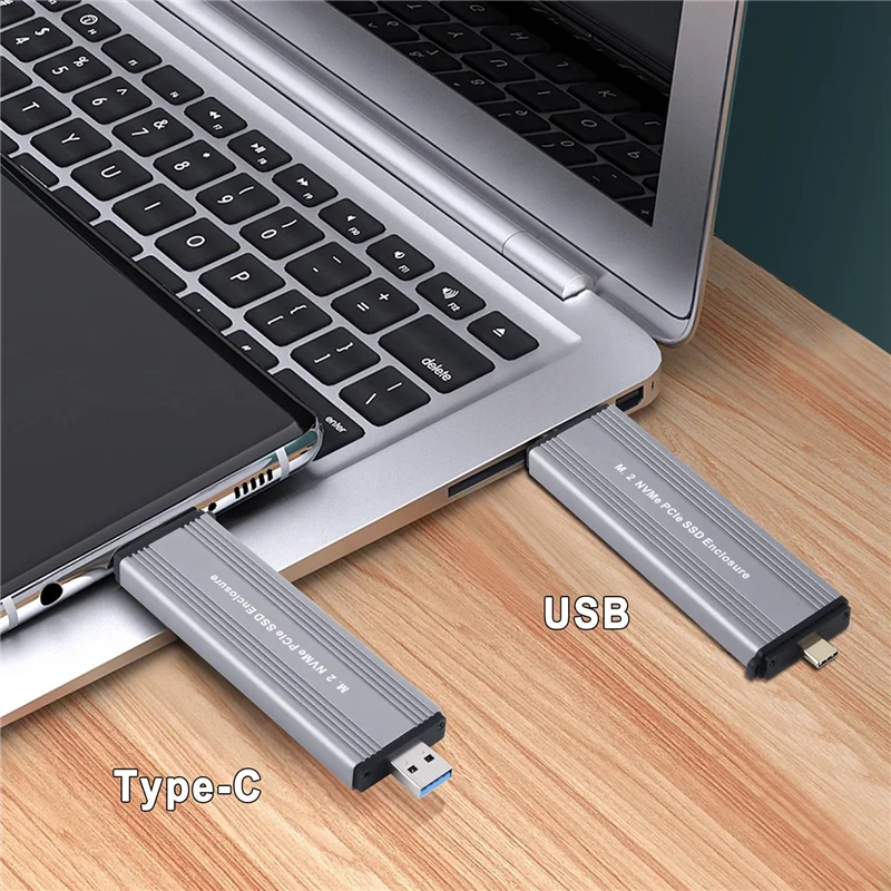

New!!M.2 NVME Pcie SSD Enclosure Case With USB C 3.1 Gen 2 USB3.0 To M.2 M Key HDD Enclosure For 2230 2242 2260 2280