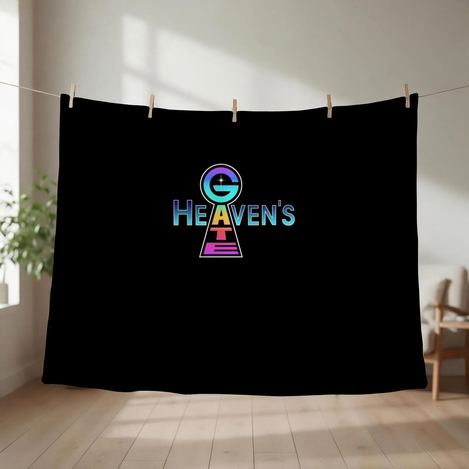 Heaven&x27;s Gate Logo Classic T-Shirt Throw Blanket couch cozy soft plush fuzzy picnic outdoor blanket