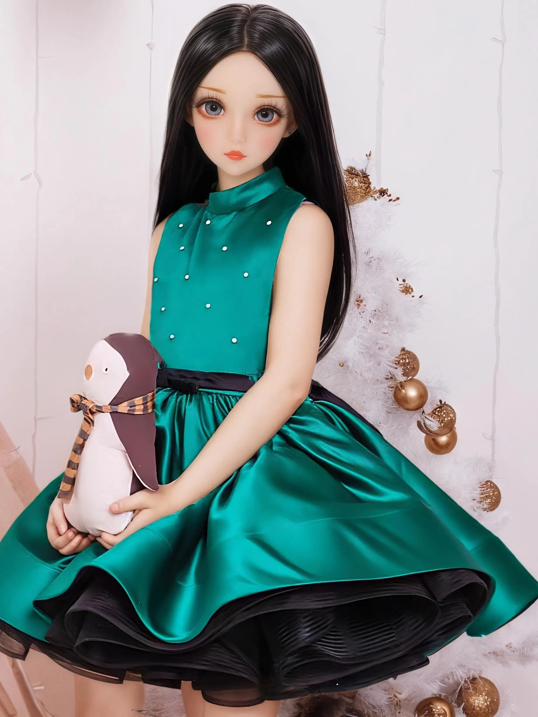 Boneca colecionável de figura móvel sem costura de 65cm, corpo macio de TPE com cabeça de PVC e esqueleto de liga, modelo de anime realista para fotografia