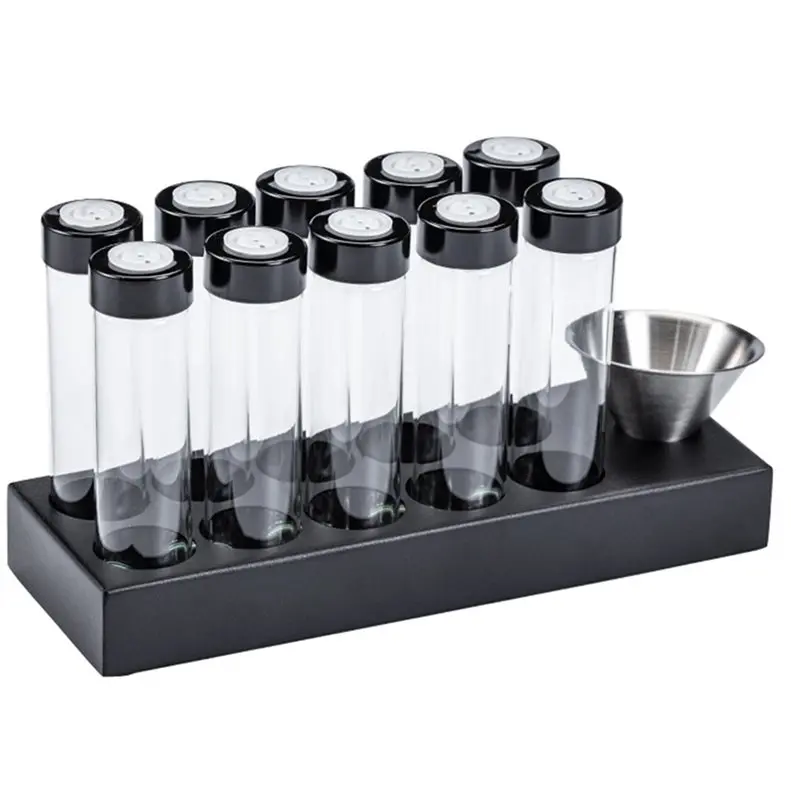 ABGG-Display Rack,Test Tube Racks Coffee Ware Sets Espresso Coffee Accessories Coffee Bean Storage Container Display Rack
