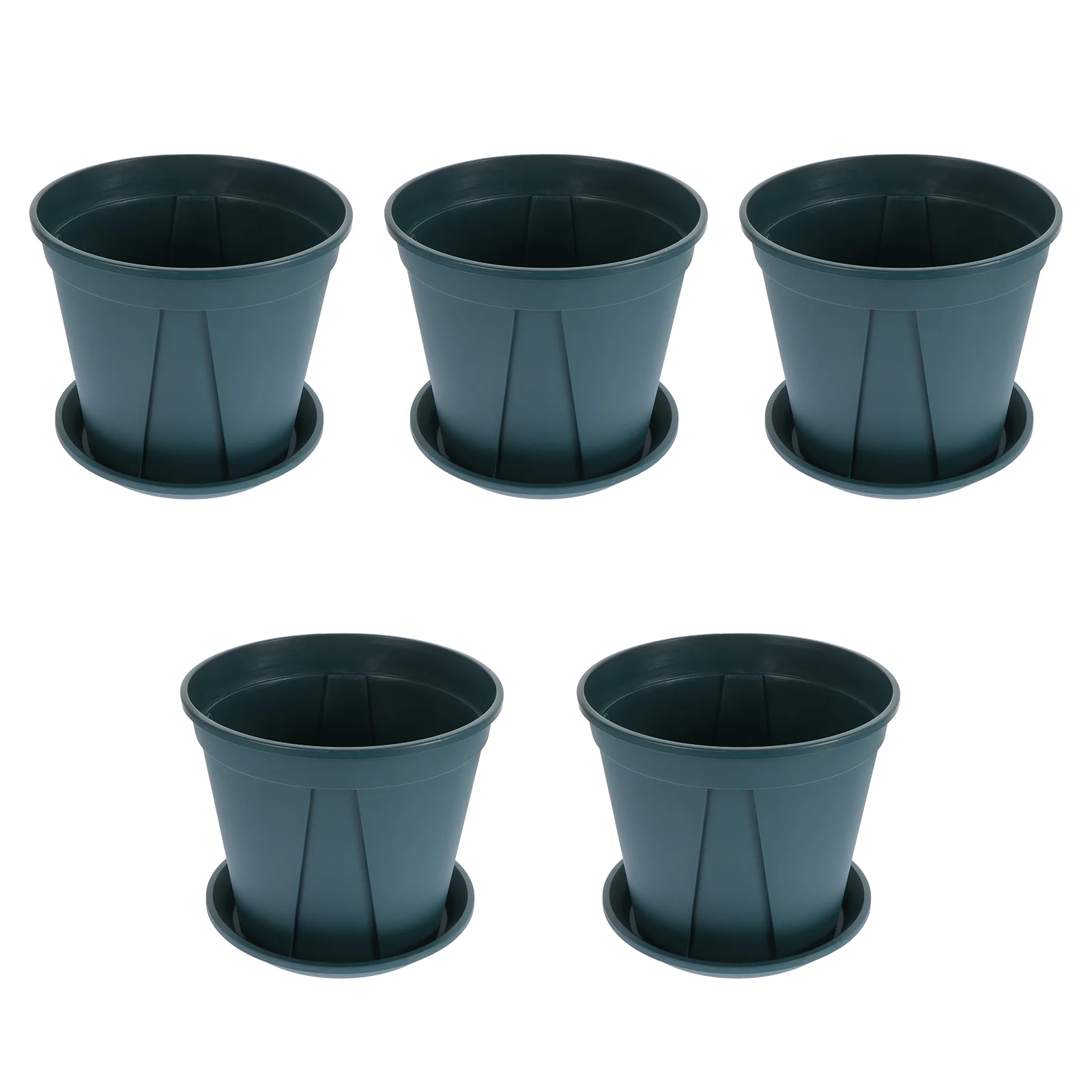 

5 Sets Root Control Gallon Pots Durable Artificial Plants Outdoor Nursery Plastic Flower with Tray Holders Baby