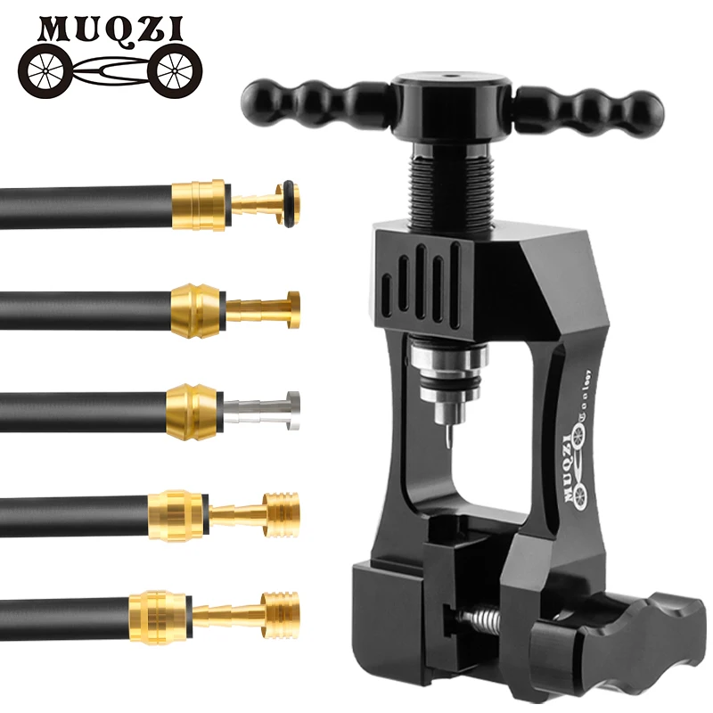 MUQZI Bike Hydraulic Hose Fitting Insert Tool Brake Needle Driver Olive Needle Press In Install With Bicycle Hose Cutter