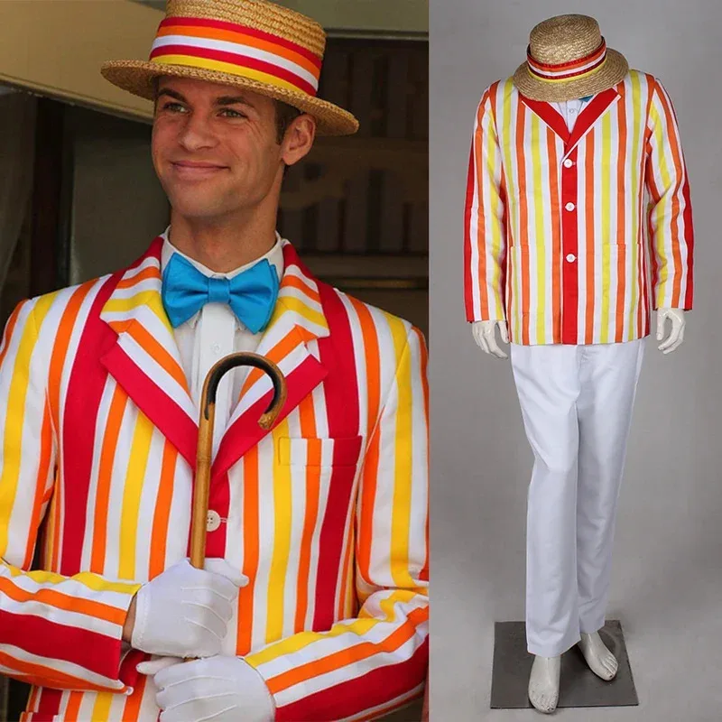 

Мужской костюм Мэри для косплея из фильма «Поппинс» на Хэллоуин, куртка, брюки, рубашка, костюм для выступления на сцене, вечерние униформа