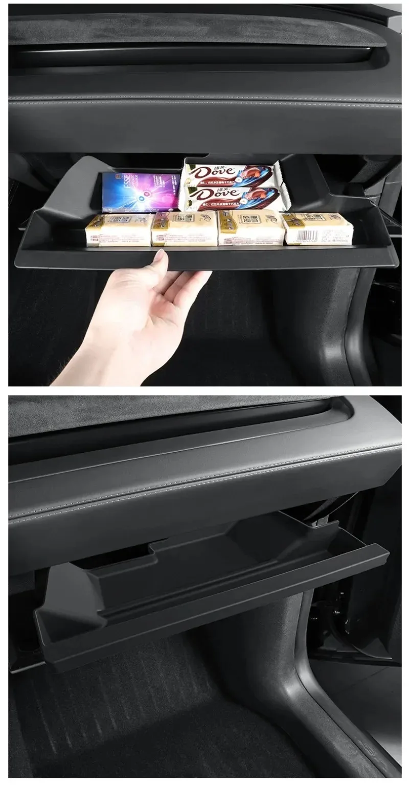 LHD für Tesla Model 3/Y/YL Juniper Highland 2026 Mittelkonsole Handschuhfach Aufbewahrungsbox Auto Beifahrerseite Aufbewahrungsbox Zubehör – Detail 9