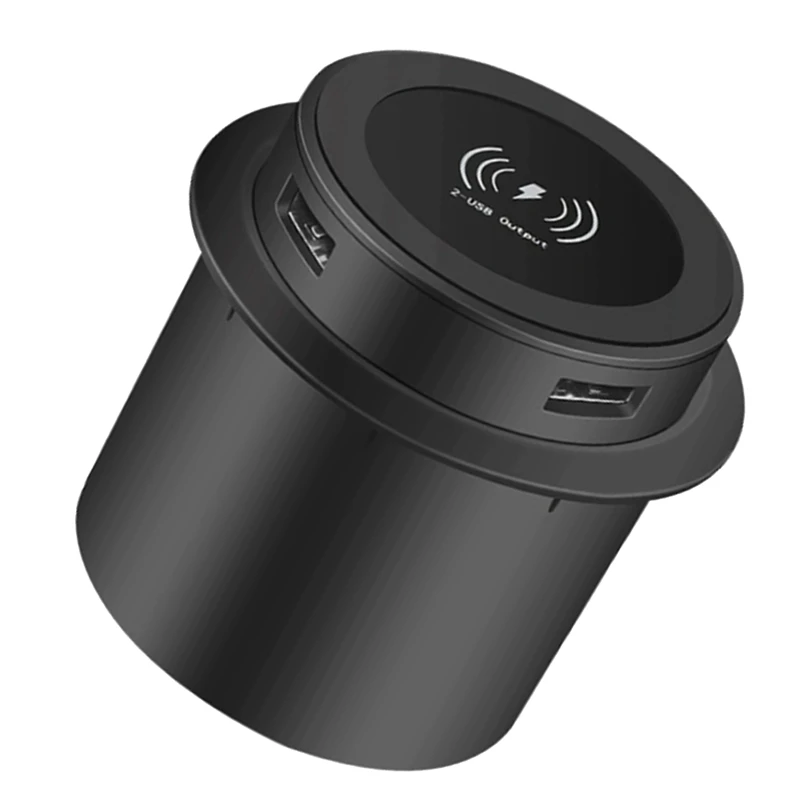 ELECT-Fast Wireless Charger -Up Desktop Embedded Fast Wireless Charger With USB Port 30W Universal