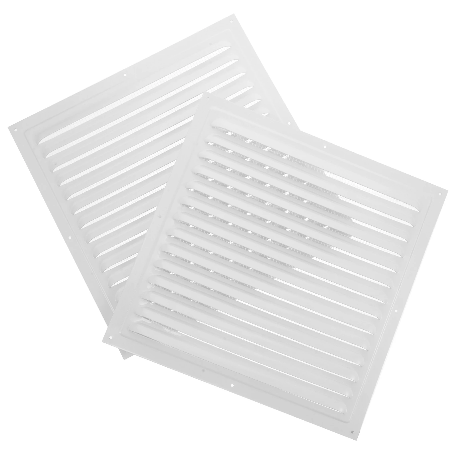 2 Pcs 300x300mm Ventilation Outlet Aluminum Alloy Wall Exhaust Grille Cover Air Conditioner Duct Louvered Design Easy