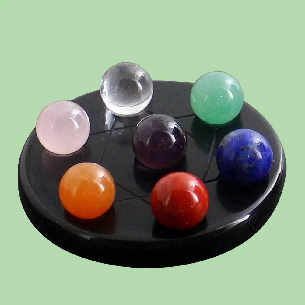 

7 Chakra Gemstone Ball Set Natural Crystal Stones Healing Energy For Heart Chakra Relaxation Seven-Star Appetizer