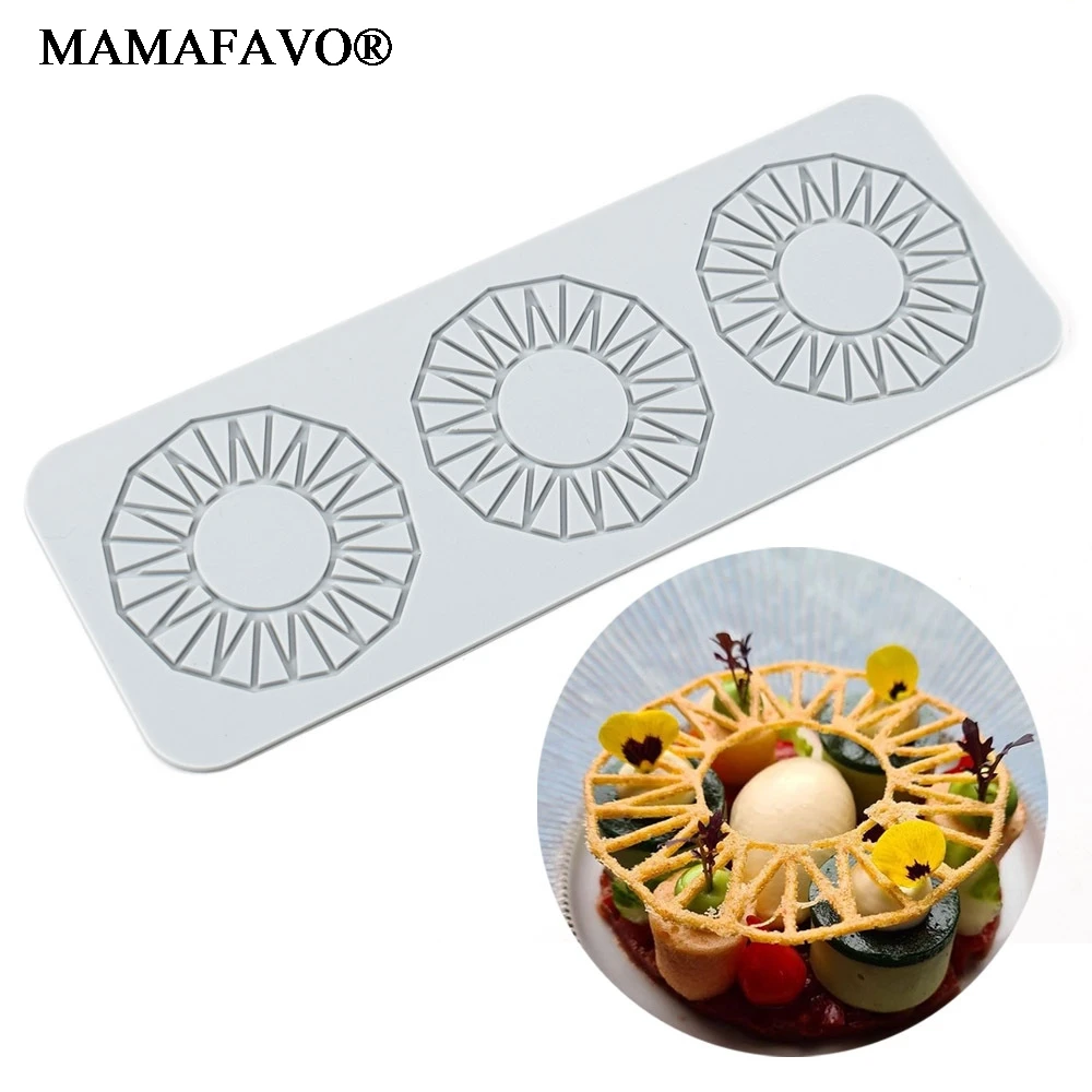 Multi-style Cake Lace Cushion Love Bubble Leaf Molecular Cuisine Creative Chinese Food Plate Silicone Mold Kitchen Accessories