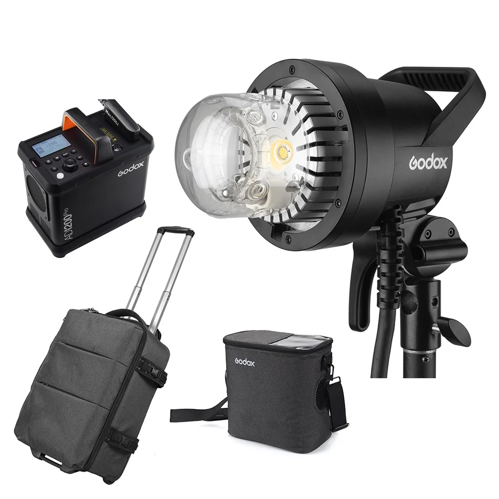 

AD1200 Pro Outdoor Flash 2.4G TTL Power Pack Kit 1200W Studio Flash Flash Light With Lithium Battery