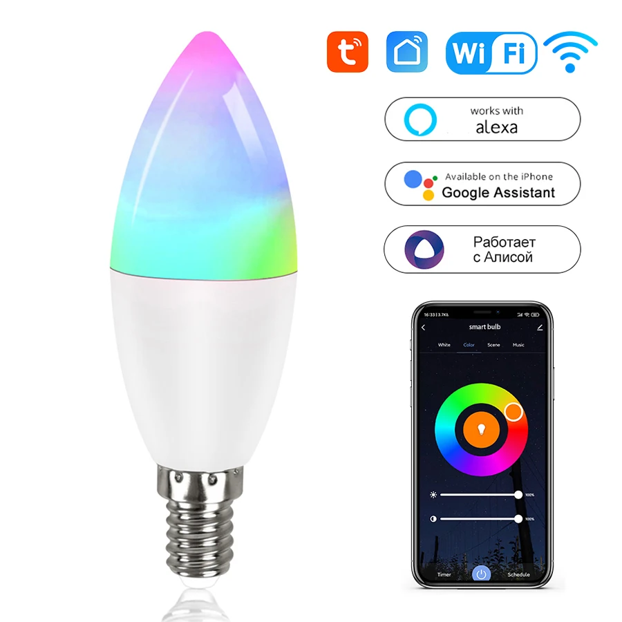 Tuya Smart Wifi E14…