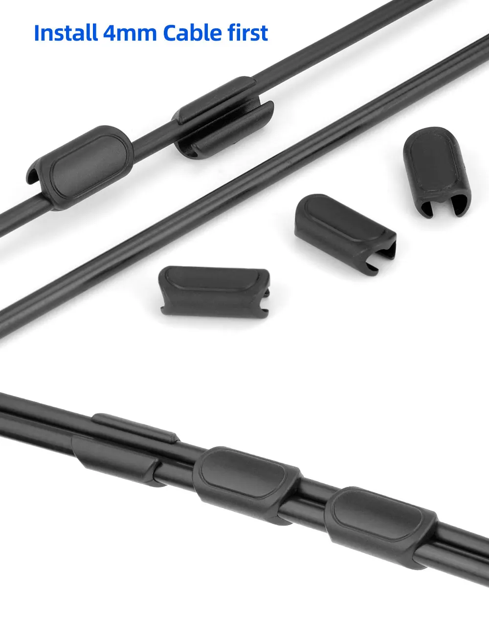 5-10 Stück Fahrrad Brems- & Schaltzug-Halterungsklemme passend für 4/5mm Schalt-/Bremszug, feste Schnalle, Bremszug-Einlassbefestigungsteil – Detail 8