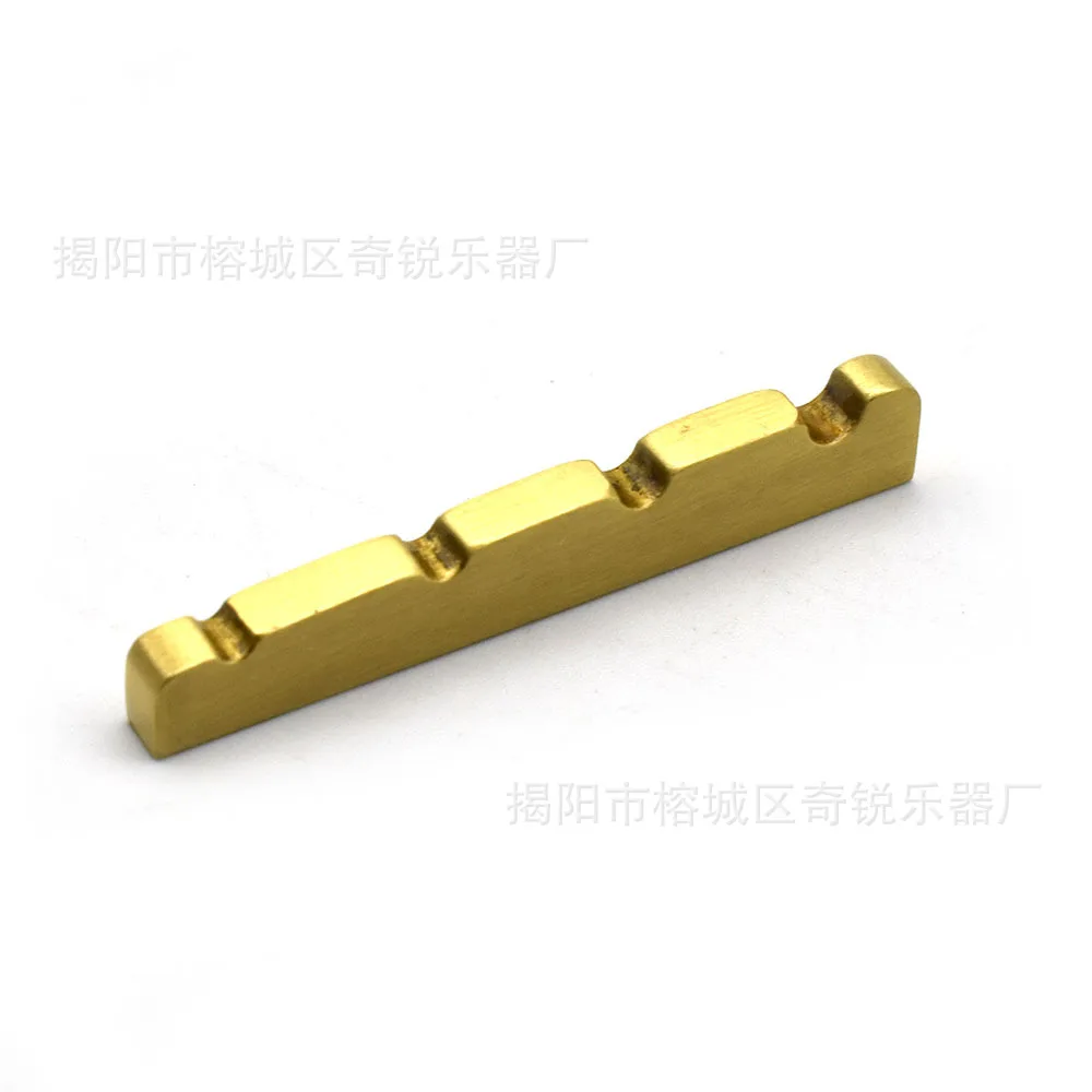 

1 set 1 Set 38Mm Adjustable Brass Bass Guitar Nut High Precision Replacement For 4 String Electric Curved Design Sound Purity
