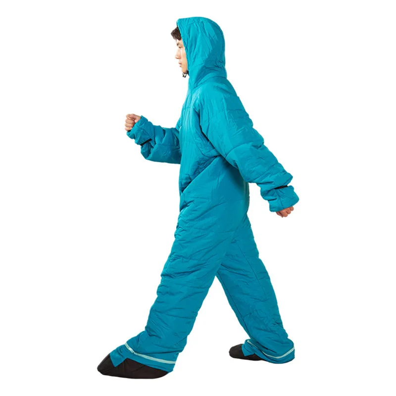 Cotton double-layer envelope sleeping bag human body single-layer walkable camping accompanying warm sleeping bag