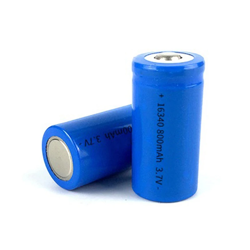 Batteria ricaricabile CR123A 800mAh 3.7V RCR123 CR123 16340 batterie al litio per penna laser Torcia a LED Telecamera di sicurezza cellulare
