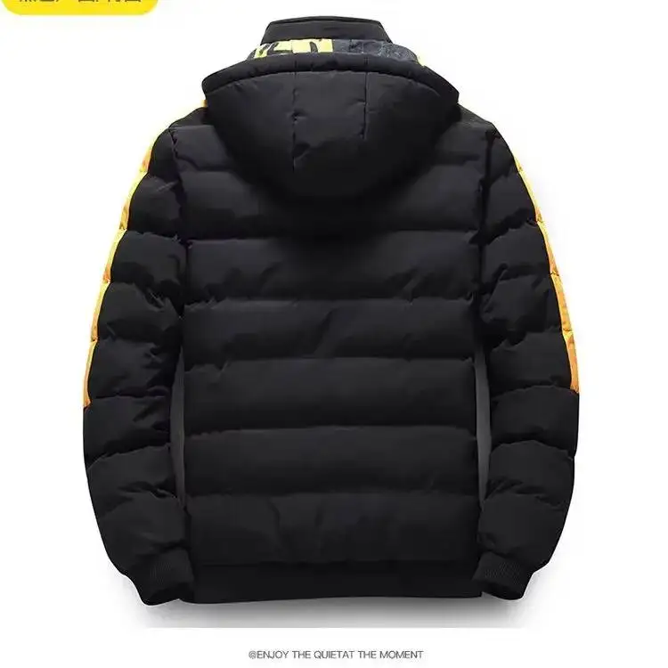 Abrigo de invierno y algodón 2025, Parkas de nuevo estilo, chaqueta con capucha para hombre, Parka gruesa y cálida a prueba de viento a la moda para hombre