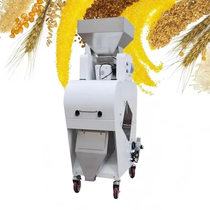 2026Hot Mini Rice Color Sorter Black Red Long Parboiled Rice Paddy Wheat Millet Color Grader Selector Machine with Two-year