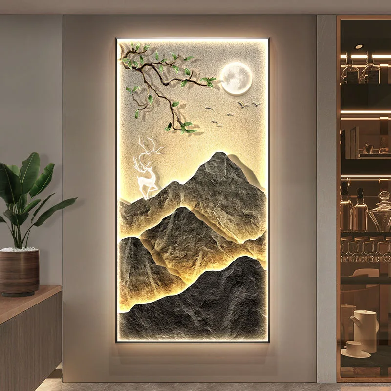 Modern Mountain Interior Painting Led lampada a sospensione a parete per soggiorno luci cucina portico corridoio sala da pranzo decorazione della