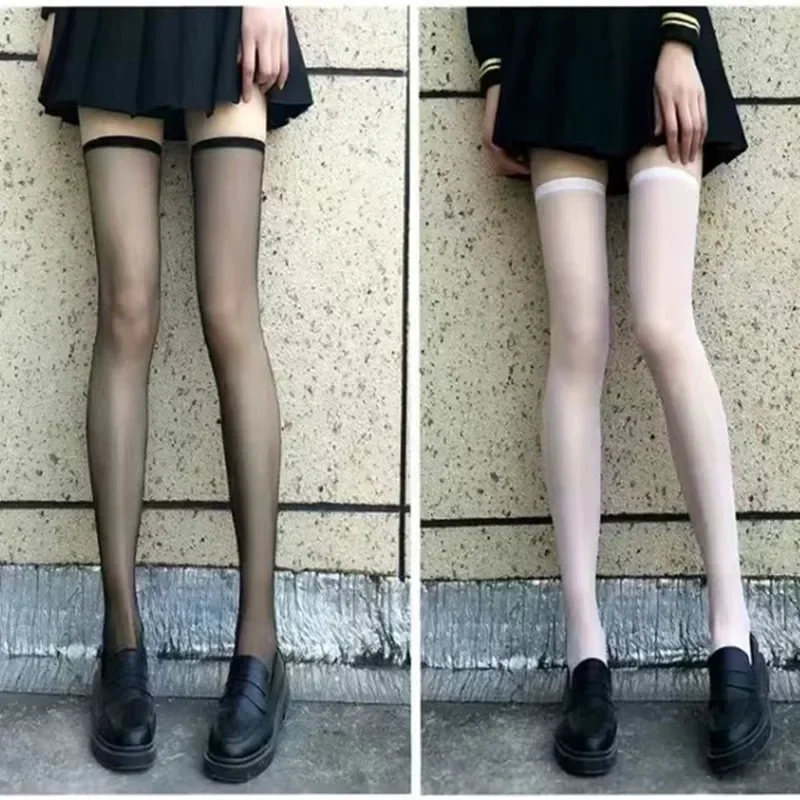 Thigh High Over Knee Nylon Long Sock Women Sexy Summer Ultra Thin Body Stockings Hosiery Lolita Cosplay Stockings Girls Medias