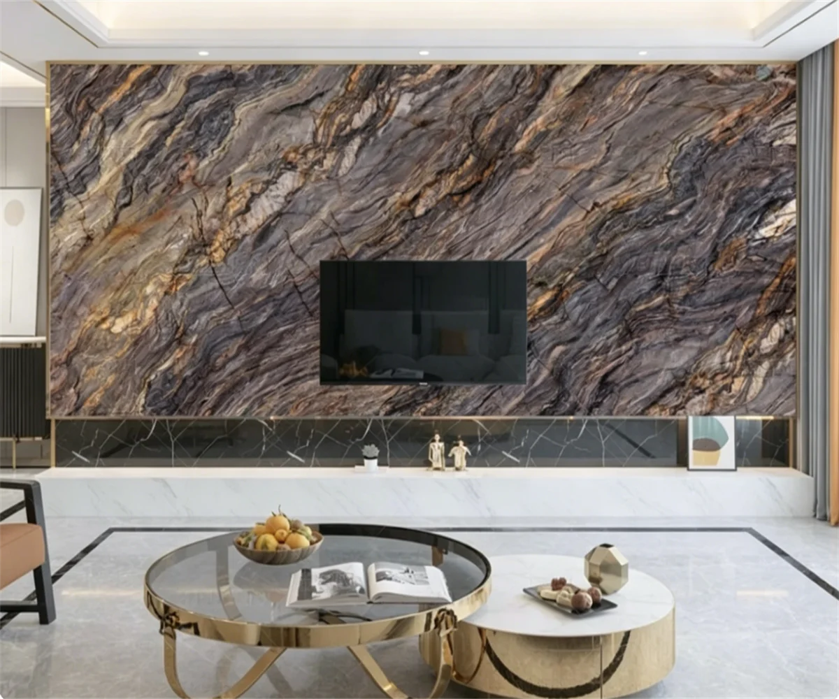 beibehang Customized Nordic pure white marble art abstract light luxury modern minimalist living room TV background wallpaper