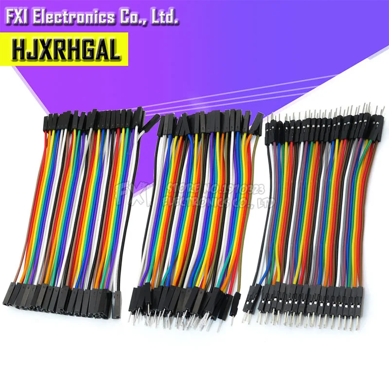 Dupont line 40/120pcs 10cm 20cm male to male + male to female and female to female jumper wire Dupont cable for Arduino diy kit