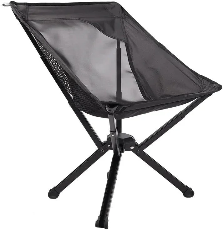 

2026 Factory Custom Compact Lightweight Folding Chair Aluminum Alloy Portable Camping Chair with Pockets Moon Chair