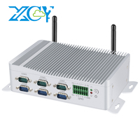 XCY Mini Industrial PC Intel N100 CPU 6*DB9 Serial Ports GPIO 6xUSB 2x LAN DDR5 M.2 NVMe SSD WiFi 4G SIM Watchdog Win10/11 Linux