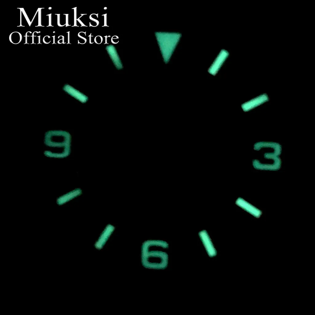 Miuksi 29mm black blue green orange watch dial luminous fit NH35 NH36 ETA2824 2836 Miyota 8205 8215 Mingzhu DG2813 3804 movement