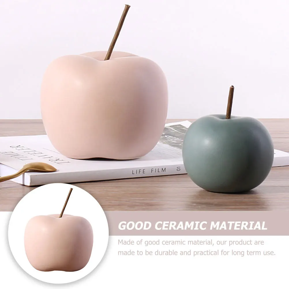 

Ceramic Apple Sculpture Home Decor Creative Desktop Ornament Exquisite Office Decoration Office Decor Home Crafts