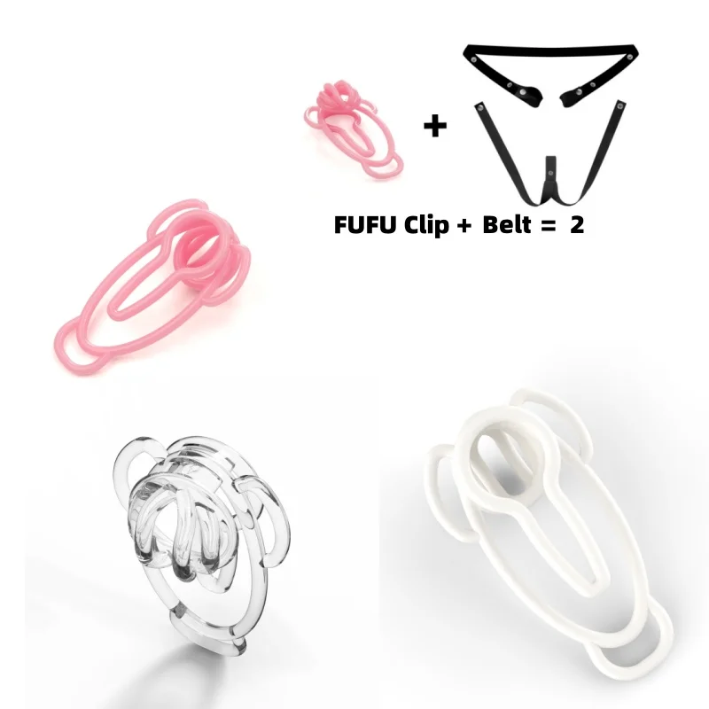 3.0 FUFU Clip Male Chastity Device BDSM Sissy Mimic Female Pussy Restraint Penis Lock Abstinence Anti-Cheating Adult Sex Shop18+