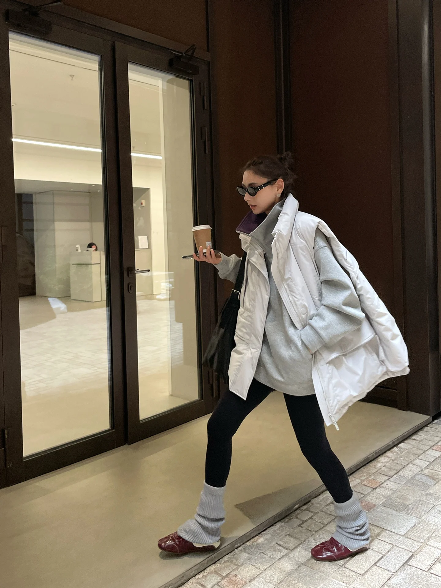 

JCCC adow ey Рабочая одежда Sle 90 Белый пуховый жилет Jaet No Sve Зимний теплый женский пуховик стандартной длины с застежкой-молнией...