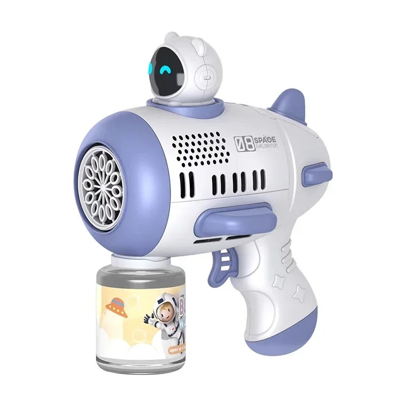 Spaceman Bubble Gun 12-gaats vorm zeepbelblazer maker met Light Bubble Machne speelgoed voor jongens meisjes verjaardagscadeau