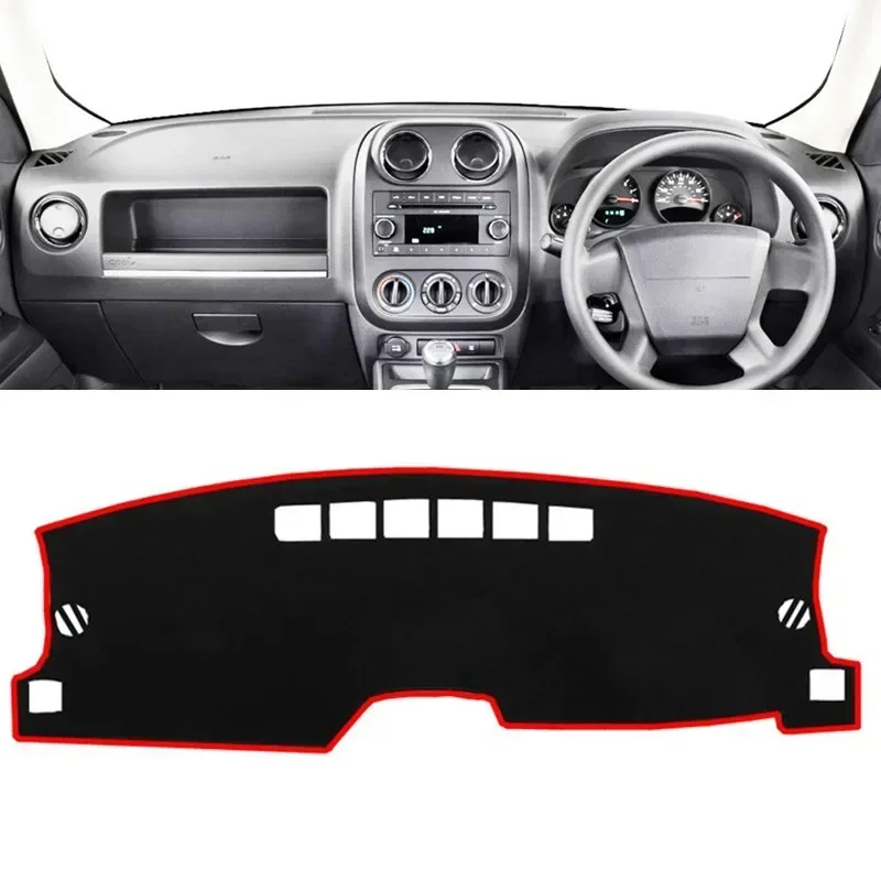 

Car Dashboard Cover Mat Pad Dash Sunshade Instrument Dashmat Carpet Accessories For Jeep Patriot Compass 2011-2015 2016 2017 RHD