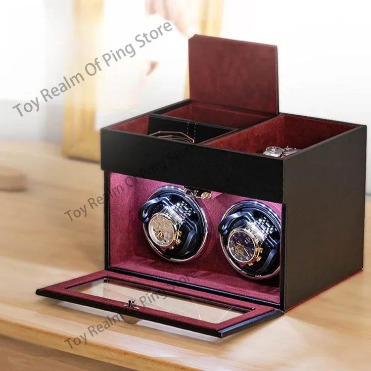 Mechanical watch home self-pendulum automatic winding watch case storage box Single swing rotating watch rotator