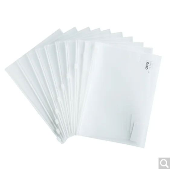 Deli 5589 A5 Zipper Bag Frosted Document Folder / Information Bag / Business Office / Plastic File Folder Portable