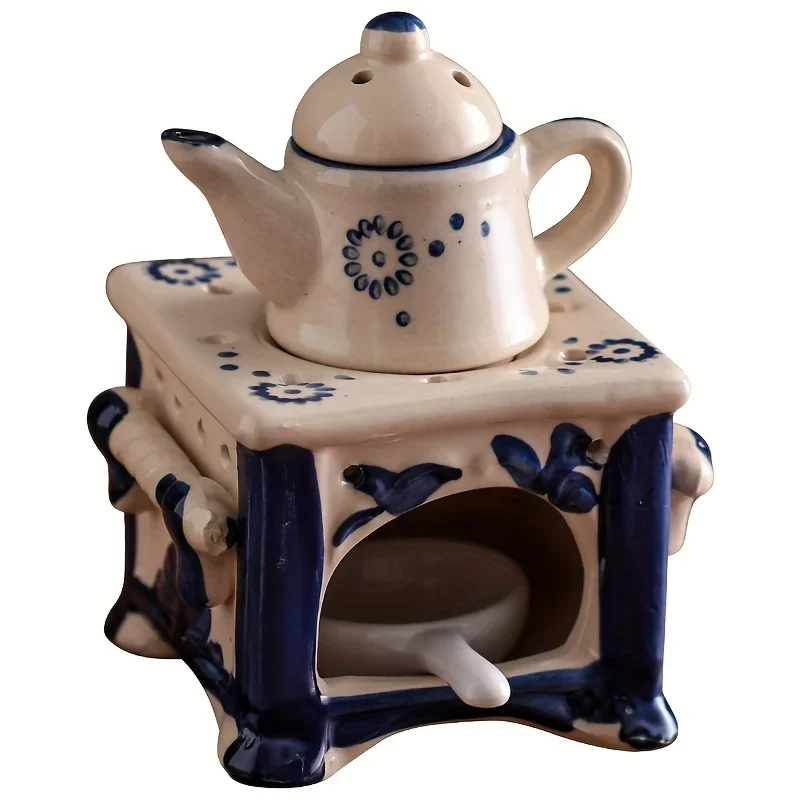 Oil Burner Wax Melt Burner Set Aromatherapy Aroma Burner Ceramic Oil Diffuser Candle Tealight Holder Home Decor Christmas Gift