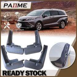 4Pcs Front Rear Molded Splash Guards Mud Flaps Set For Toyota Sienna 2021 2022 2023 YC102130