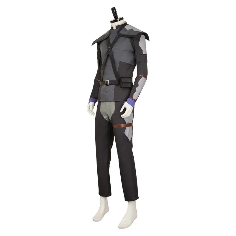 

asdh8@Geralt of Rivia Cosplay Men Fantasy Black Suit Anime Costume Outfits Disguise for Adult Male Fantasia Clothes Halloween Ca