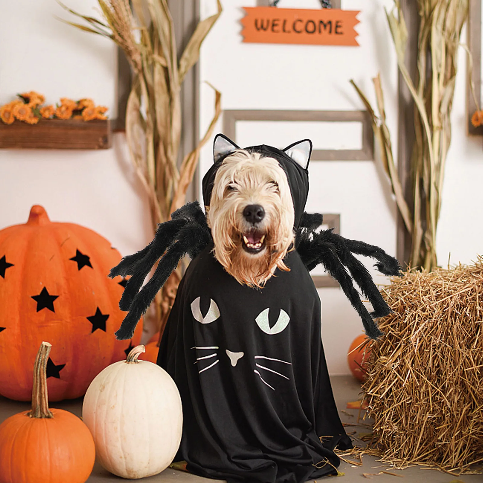 

Pet Decoration Halloween Spider Style Cosplay Clothes For Dogs Soft Comfortable Animal Apparel Party Festival Diy