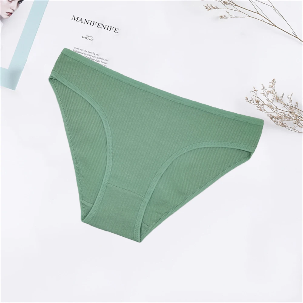 Panties for Woman Underwear Cotton Sexy Breathable Soft Lingerie Female Briefs Girls Cute Solid Color Underpants 3 Pcs/set