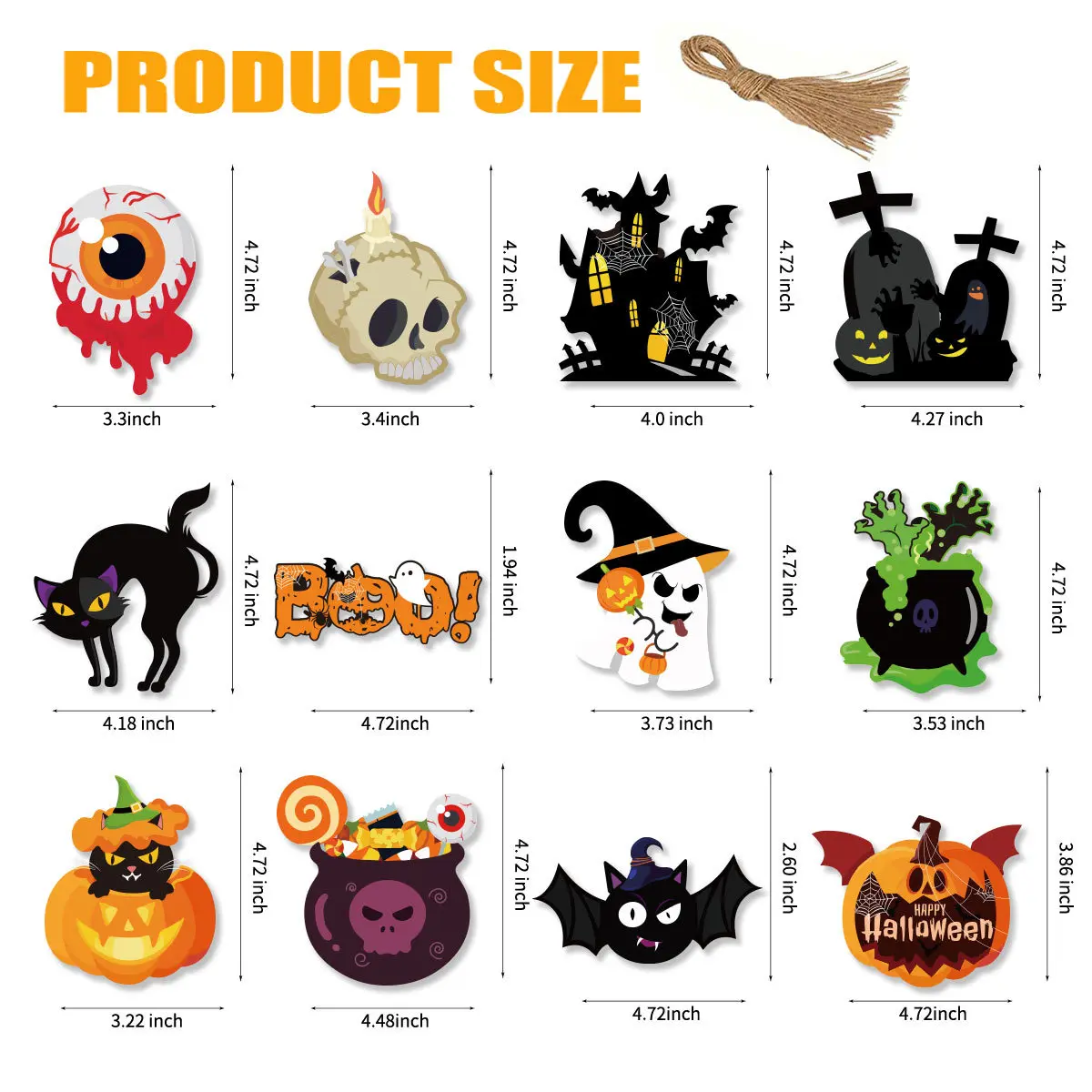 Halloween Paper Hanging Ornaments 4