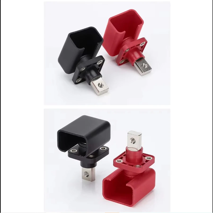 High Current Li-ion Through-the-Wall Lifepo4 Energy Storage Terminal Connector Block Inverter Connector 200A Square Battery Term