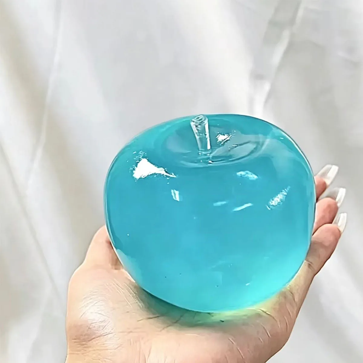 Green Apple Squeeze Toys Crystal transparent  Stress Relief Vent Fidget Toys Plasticity Squeeze Toy Relaxing Gift for Friends