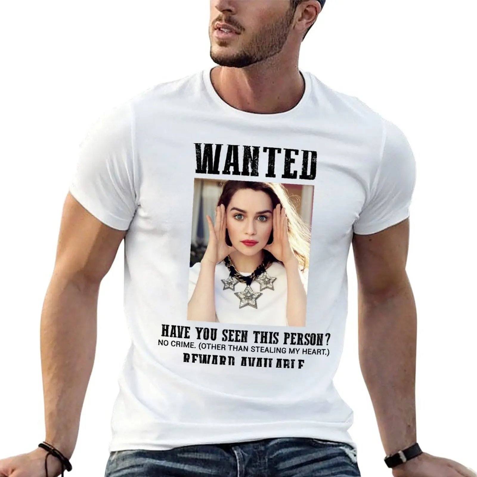

wanted: emilia clarke T-Shirt t shirts designer t shirts with prints man t shirt cotton high quality T-Shirt