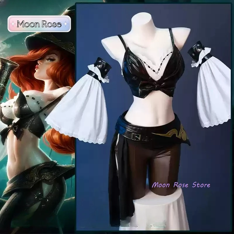 LOL Miss Fortune Cosplay Costume Game LOL The Bounty Hunter Miss Fortune Outfit Halloween Women Suit Champion Skin