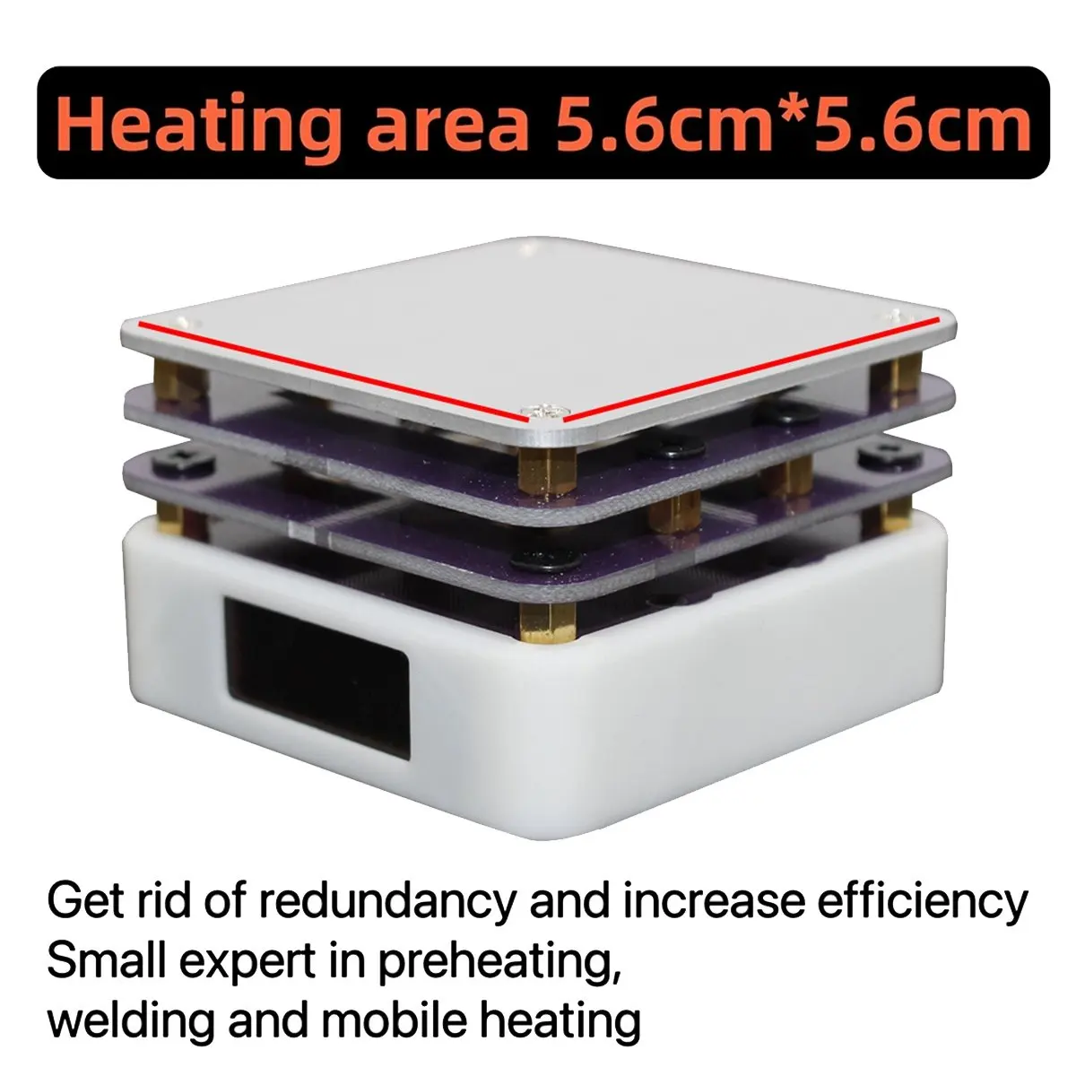 B21B PD 65W Mini Hot Plate Preheater LED Display PCB Board Soldering Heating Plate Preheating Platform Repair Tools-B