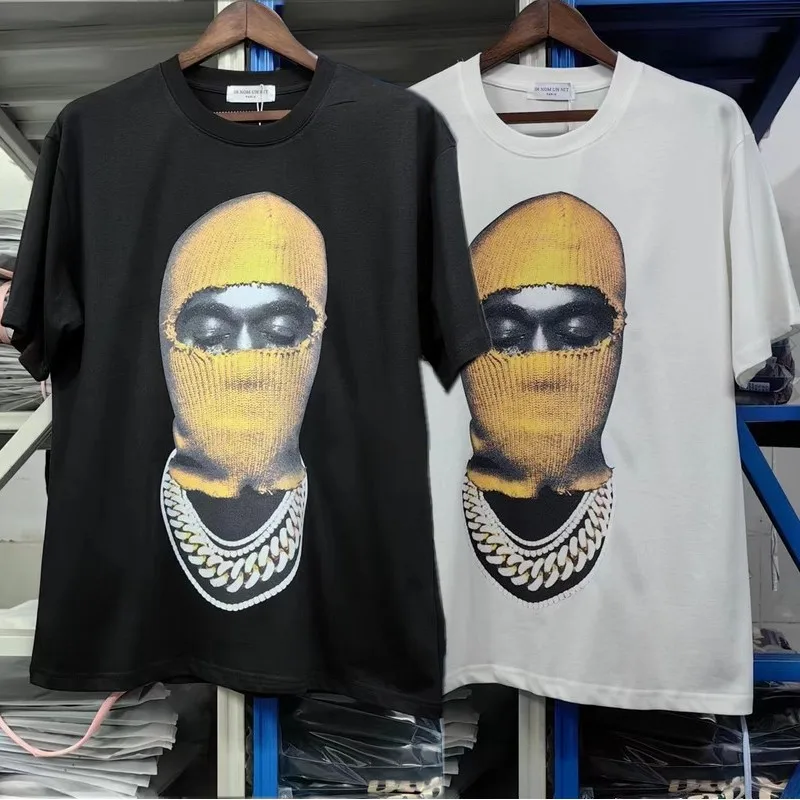 

Yellow Mask IH NOM UH NIT T-Shirt For Men Women High Quality Oversize Black White T-Shirt Short Sleeve Cotton Tees Tops Oversize