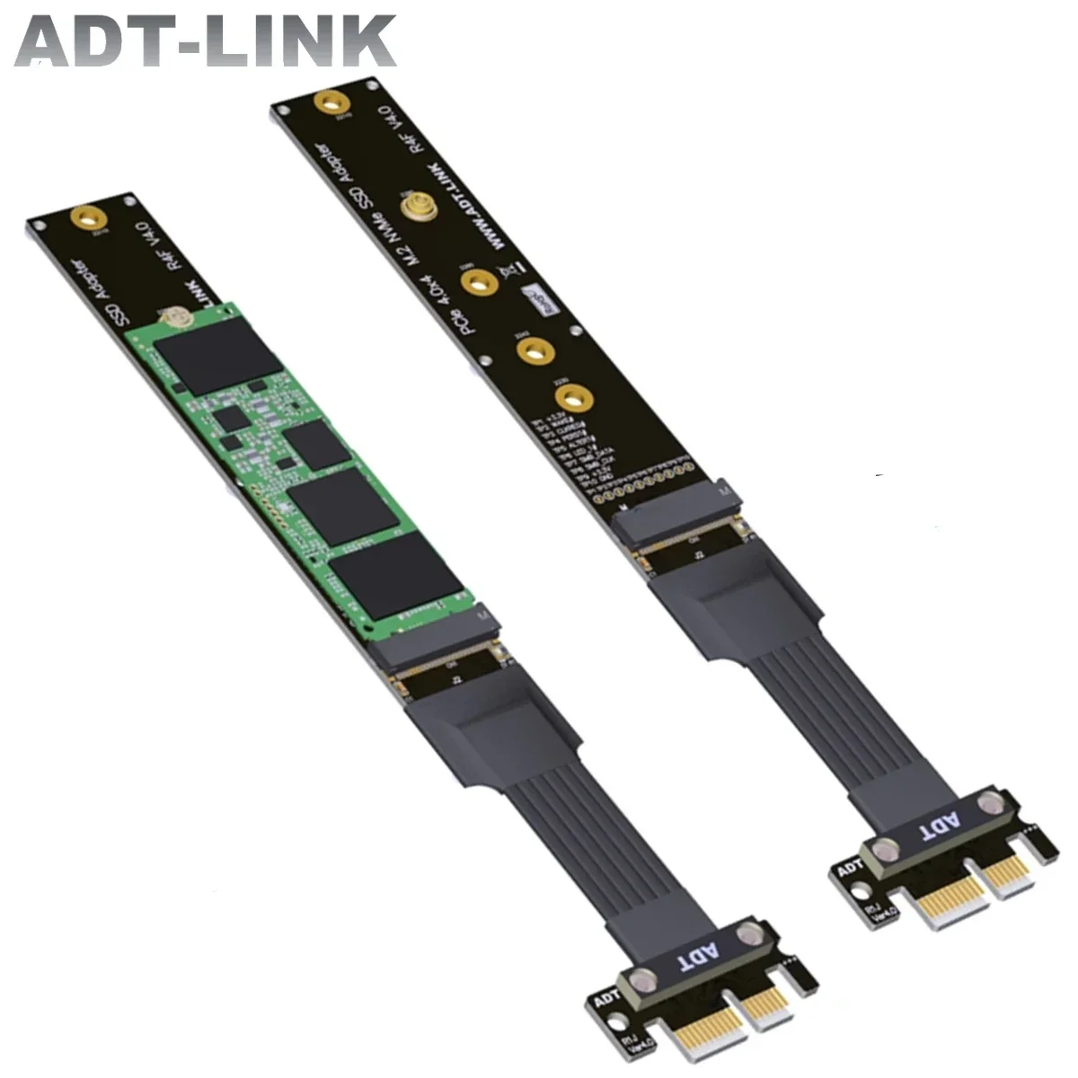 ADT-Link PCIe 4.0 x1 1x to M.2 NVMe Riser Cable PCI-e X1 Extension M.2 NVMe SSD Hard Disk Card Adapter Motherboard M2 Key M Slot